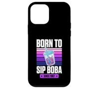 Custodia per iPhone 12 mini Nato per sorseggiare Boba dal 1987 Anno di compleanno a tema Bubble Tea