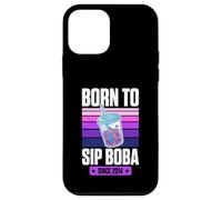 Custodia per iPhone 12 mini Nato per sorseggiare Boba dal 2014 Anno di compleanno a tema Bubble Tea