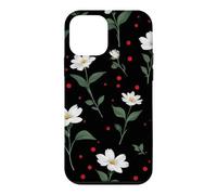 Custodia per iPhone 12 mini Nero Ditsy Floral Bold Fiori Floreali