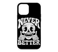 Custodia per iPhone 12 mini Never Better Skull Thumbs Up Skeleton Graphics Halloween