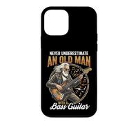 Custodia per iPhone 12 mini Never Underestimate an Old Man with A Bass Guitar Player Dad