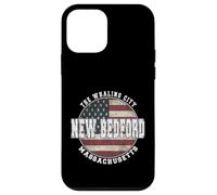 Custodia per iPhone 12 mini New Bedford Massachusetts, Vintage bandiera americana