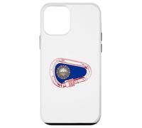 Custodia per iPhone 12 mini New Hampshire Flag Rock Climbing Moschettone