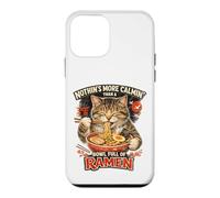 Custodia per iPhone 12 mini Niente è più rilassante di una ciotola piena di ramen Funny Cat