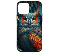 Custodia per iPhone 12 mini Night Horned Owl Nocturnal Spotted Owls Hoot Barn Bird