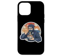 Custodia per iPhone 12 mini Ninja Eating Ramen Noodles Lover Traditional Japanese Art