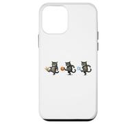 Custodia per iPhone 12 mini No Kings, gatto che prende a calci la corona, arancione, carino gattino, protesta