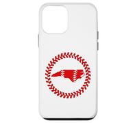 Custodia per iPhone 12 mini North Carolina Baseball Stitch Circle Emblema Carolinian Ball