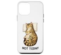 Custodia per iPhone 12 mini Not Today Lazy Sleeping Tabby Cat Meme Funny Morning Mood