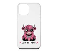 Custodia per iPhone 12 mini Occhiali da sole a forma di cuore carini ma selvaggi con mucca