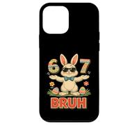 Custodia per iPhone 12 mini Occhiali da sole pasquali Bruh Bunny Funny Meme Uomini Ragazzi Bambini