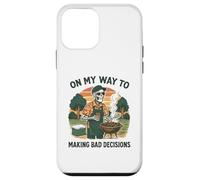 Custodia per iPhone 12 mini "On My Way to Making Bad Decisions" - Divertente barbecue alla griglia