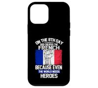 Custodia per iPhone 12 mini On The Eighth Day God Created The French Pride Heroes