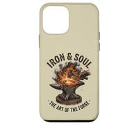 Custodia per iPhone 12 mini Opera d'arte di Iron And Soul Blacksmith Forge Incudine Hammer
