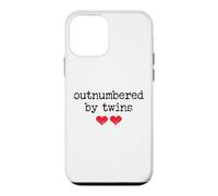 Custodia per iPhone 12 mini Outnumbered By Twins Boys Girls Dad Soon to Be Mom Pregnancy