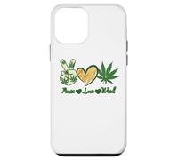 Custodia per iPhone 12 mini Pace Amore Erba Marijuana Cannabis Retro Vintage