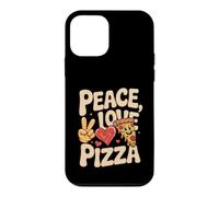 Custodia per iPhone 12 mini Pace Amore Pizza Divertimento Retro Fast Food Amanti Meme Pizza Viso