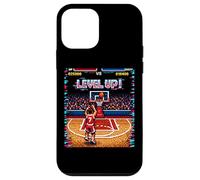 Custodia per iPhone 12 mini Pallacanestro Livello Up Retro Pixel Art Videogioco Gamer
