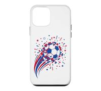 Custodia per iPhone 12 mini Pallone da calcio dinamico, frammenti frantumati, stelle e coriandoli