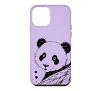 Custodia per iPhone 12 mini Panda Fiori Piume Line Art Minimalista Splash
