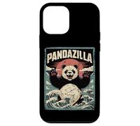 Custodia per iPhone 12 mini Pandazilla Panda gigante Kaiju Retro Japanese Hokusai Wave