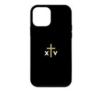Custodia per iPhone 12 mini Papa Leone XIV numero romano con Croce sottile Gesù