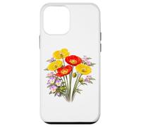 Custodia per iPhone 12 mini Papaveri rossi e gialli e viole del pensiero Full Bloom Shapes Mania