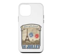 Custodia per iPhone 12 mini Parigi Francia Torre Eiffel Bastiglia Giorno 14 Juillet Vintage Gr