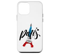 Custodia per iPhone 12 mini Paris France Flag With Eiffel Tower T-shirt, Paris Sketch
