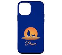 Custodia per iPhone 12 mini Passeggiata per i monaci della pace con Aloka Dog Monks Minimalist Zen