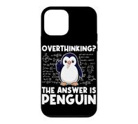 Custodia per iPhone 12 mini Pensare troppo La risposta è Penguin Divertente Insegnante di Matematica