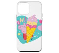 Custodia per iPhone 12 mini Peppa Pig Yum Ice Cream
