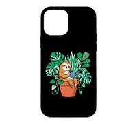 Custodia per iPhone 12 mini Pianta botanica di Monstera in vaso di bradipo