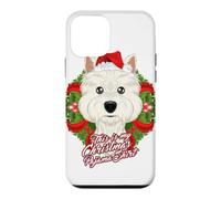 Custodia per iPhone 12 mini Pigiama con scritta "This Is My Christmas", West Highland Terrier