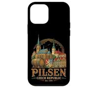 Custodia per iPhone 12 mini Pilsen Repubblica Ceca Viaggio Souvenir Città Regalo
