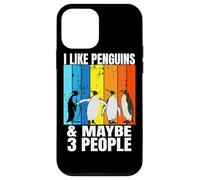 Custodia per iPhone 12 mini Pinguini al tramonto retrò mi piacciono i pinguini