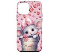 Custodia per iPhone 12 mini Pink Valentines Accessories For Women Girls Cute Mouse