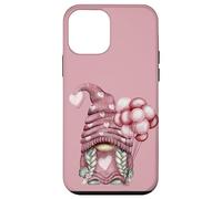 Custodia per iPhone 12 mini Pink Valentines Balloons For Women With Cute Love Gnome