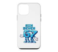 Custodia per iPhone 12 mini Pixel Six Seven Numbers Stile di gioco retrò