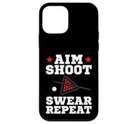 Custodia per iPhone 12 mini Pool Playing Aim Shoot Swear Repeat Pool Playing Billiards
