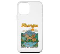 Custodia per iPhone 12 mini Poster retrò della terra dei laghi e dei vulcani del Nicaragua