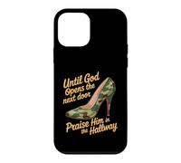 Custodia per iPhone 12 mini Praise God In Hallway Until He Opens Next Door -