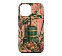 Custodia per iPhone 12 mini Pressa Vino Vintage Con Fiori Raccolto