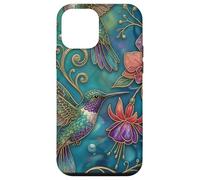 Custodia per iPhone 12 mini Pretty Hummingbird Bird Floral Ornate Art