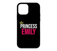 Custodia per iPhone 12 mini Principessa Emily Ragazze Donne Rosa Bianco Nero Design