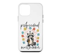 Custodia per iPhone 12 mini Professionista Overthinker Raccoon Coffee Lover