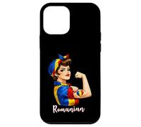 Custodia per iPhone 12 mini Proud Strong Romanian Girl Woman Girlfriend Romania Flag