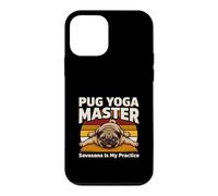 Custodia per iPhone 12 mini Pug Yoga Master Savasana è la mia posa pratica