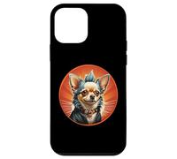 Custodia per iPhone 12 mini Punk Chihuahua Mohawk Giacca in pelle Bone Rock Pet Dad