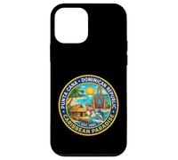Custodia per iPhone 12 mini Punta Cana Domenicana Round Travel Souvenir City Tourist Gift